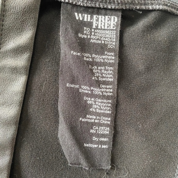 ARITZIA WILFRED FREE BEHATI BLACK FAUX LEATHER SLEEVELESS BODYCON MINI DRESS - S - Picture 9 of 9